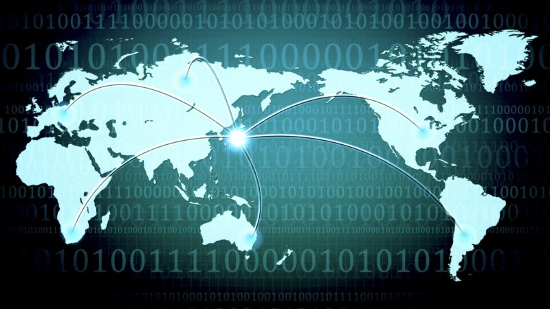 世界中がネットワークでつながっているイメージ