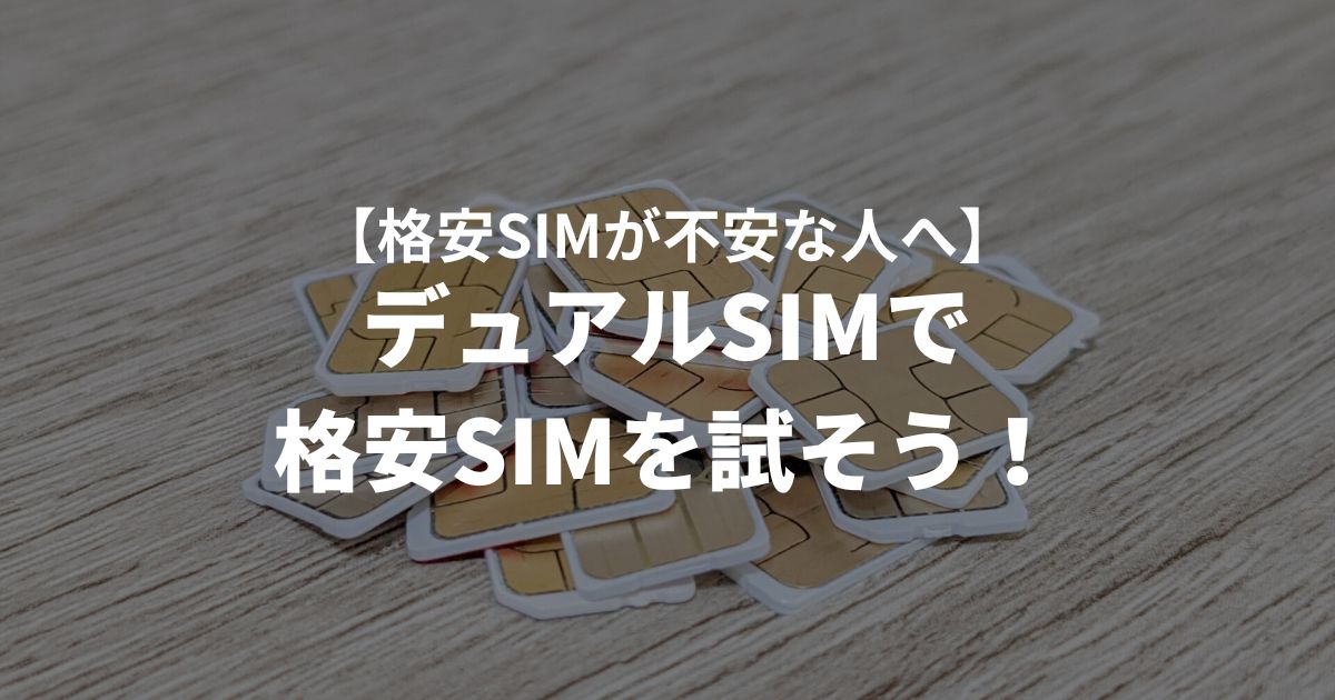 【格安SIMの通信速度が不安な人向け】デュアルSIMで格安SIMを試してみよう！